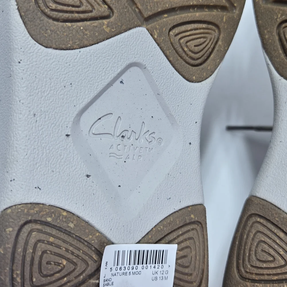 Clarks Nature 5 Moc Nubuck Leather Boat Moccasins Shoes Men's Size 13